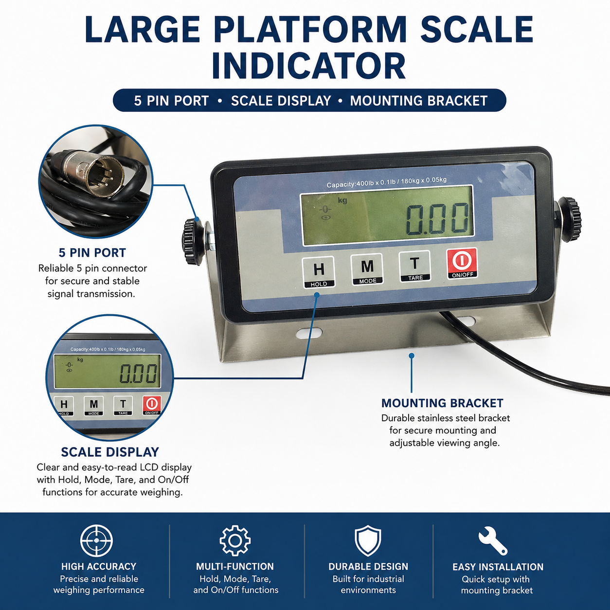 Digital Large Display Unit for Large/Wheelchair Scale