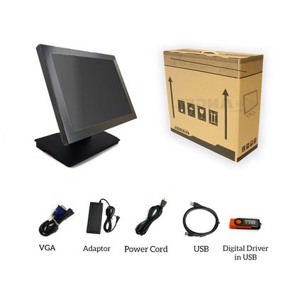 15" Resistive Touch Screen POS Monitor | 4:3 TFT LCD Display