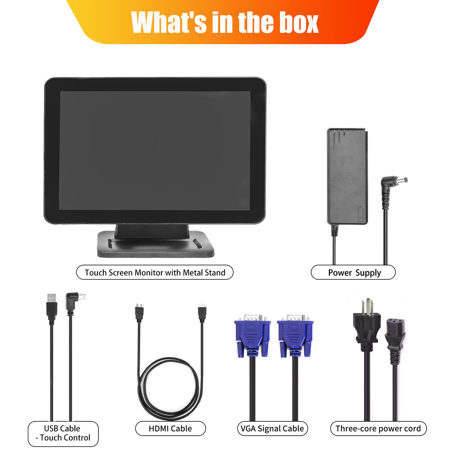 15.6" FHD IPS Touchscreen POS Monitor | 10-Point Touch 1080P