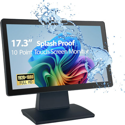 17.3" FHD 16:9 LED Touchscreen POS Monitor | 10-Point Touch 1080P