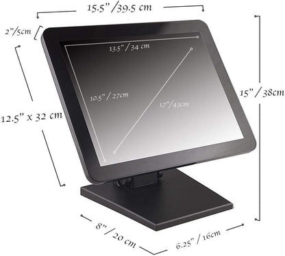 17 Inch Capacitive LED Touchscreen Monitor, 4:3 Touchscreen Display 1280 x 1024