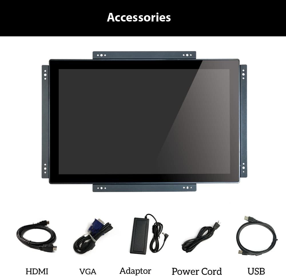 19 Inch Open Frame Touchscreen Monitor VESA & Rear Mounting Bracket | 4:3 LED Display 1280 x 1024