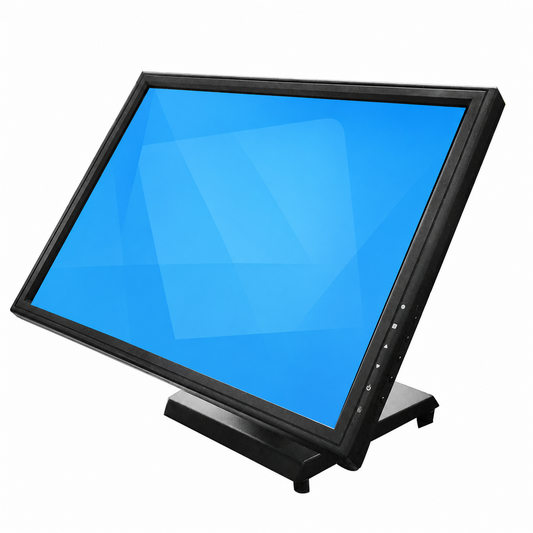 19-Inch Resistive POS Touchscreen Monitor – 16:9, HDMI/VGA, Metal Stand