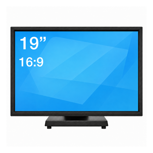 19-inch HDMI VGA Resistive 16:9 Touch Screen POS TFT LED Touchscreen Monitor with Metal POS Stand