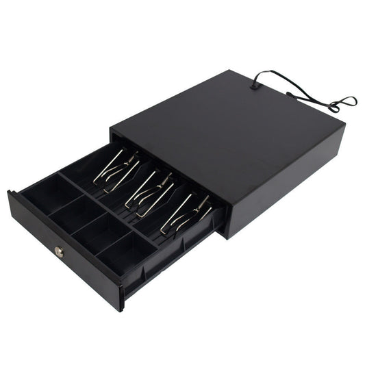 12" Automatic POS Cash Drawer Compact Portable Cash Register Till Draw Box