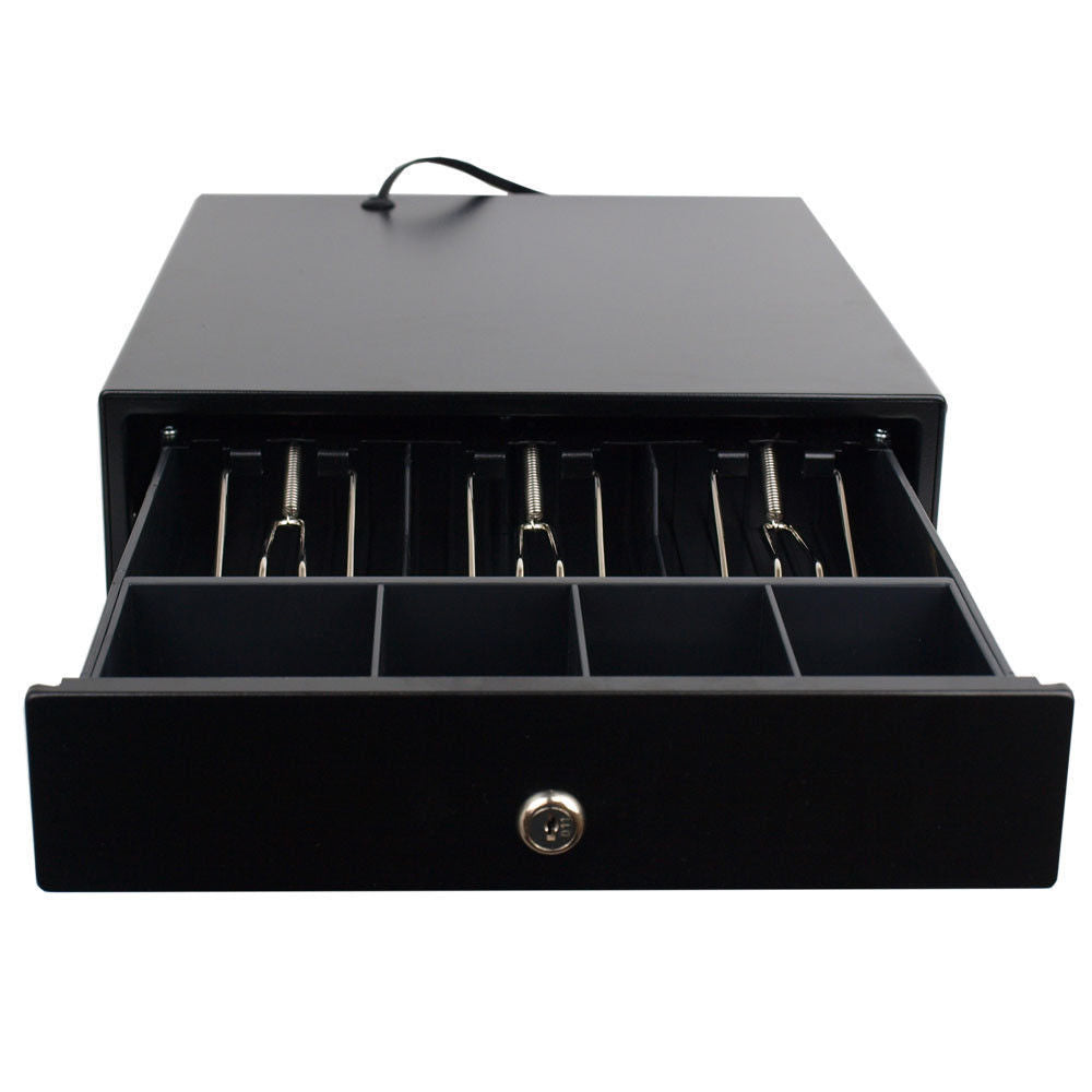 12" Automatic POS Cash Drawer Compact Portable Cash Register Till Draw Box