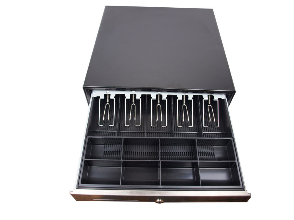 18-Inch Cash Drawer with Mounting Bracket and Cash Register