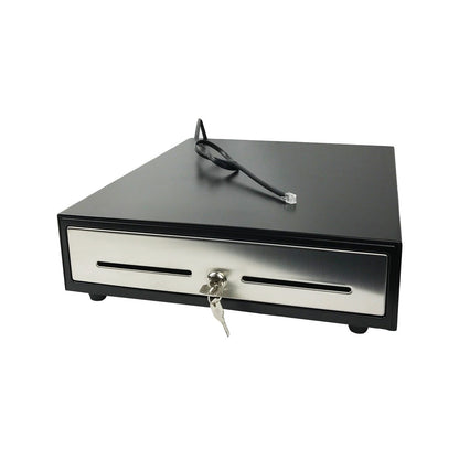 14" POS Cash Drawer with Stainless Steel Front Cash Register Till Draw Box
