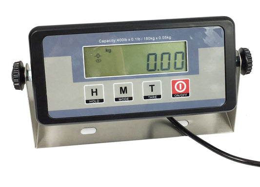 400 Pound Capacity Large Platform Shipping Scale Digital Stainless Steel Postal Floor Bench, for Office Home ( 16.75" x 13.75")