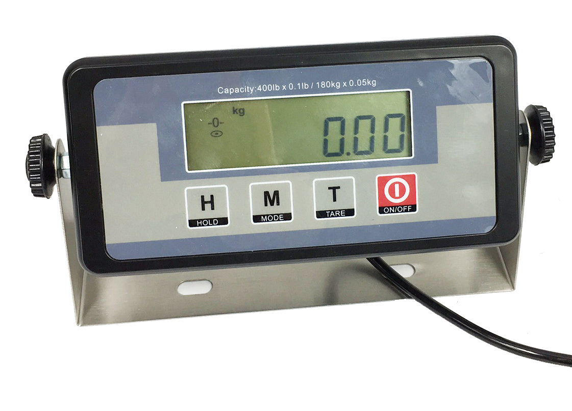 Extra Large Platform 22" x 18" Stainless Steel 400lb Heavy Duty Digital Postal Shipping Scale, Powered by Batteries or AC Adapter