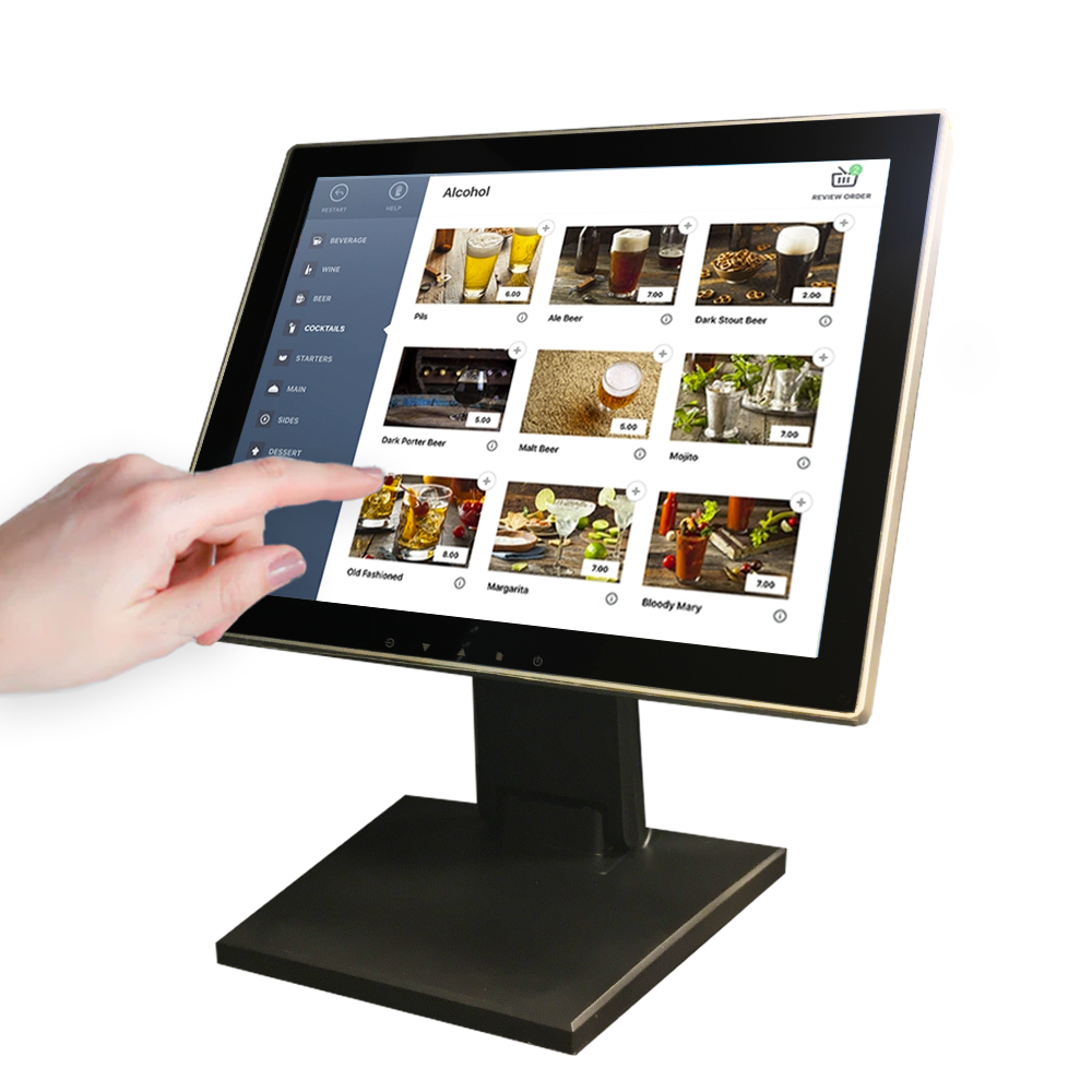 15" Pro Series Capacitive LED Backlit Multi-Touch Monitor, True Flat Seamless Design Touchscreen, Great for Office, POS, Retail, Restaurant, Bar, Gym, Warehouse, NO Driver Required (15 Inch)